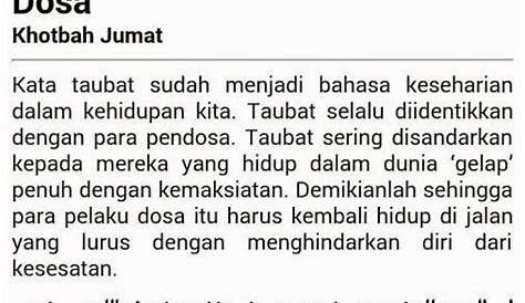 Khutbah Jumat Singkat Dengan Tema Memohon Kebaikan Kabar Lumajang