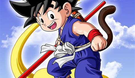 Kid Goku Flying Nimbus Cloud Cartoon 3Pc Canvas Print - Saiyan Stuff