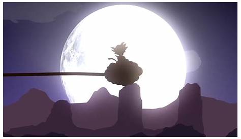 Kid Goku On Nimbus Silhouette / Flying nimbus (筋斗雲 kintōun, lit
