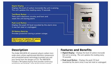 Kidde Carbon Monoxide Alarm Manual Kn Copp 3 KNCOPP PlugIn With Digital