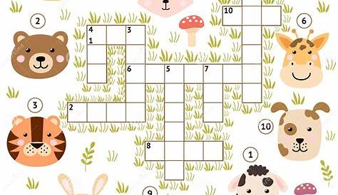 Kids' Guessing Game Crossword