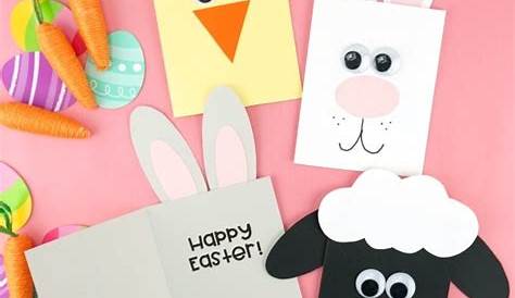 Kids Diy Easter Cards Card Crafts Preschool Crafts For Toddlers