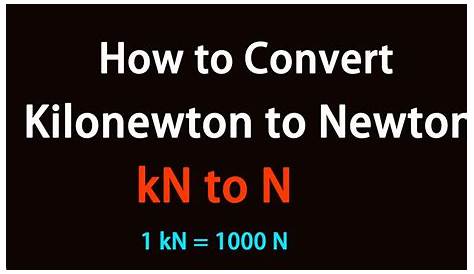 How to Convert Kilonewton to Newton? - YouTube