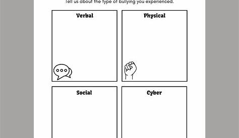 Kindergarten Worksheet Template : Anti Bullying Worksheets For Kids