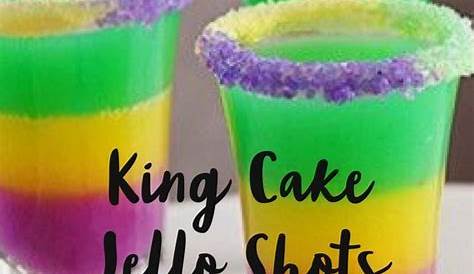 King Cake Jello Shots | Recipe | Mardi gras drinks, Mardi gras