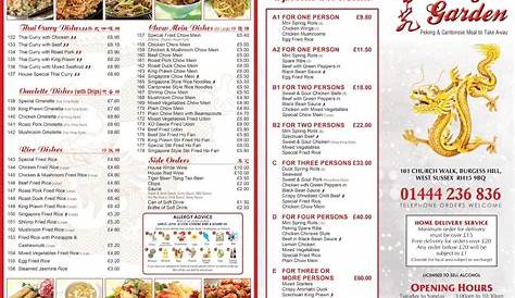 Menu of King Garden Chinese Restaurant in Zanesville, OH 43701