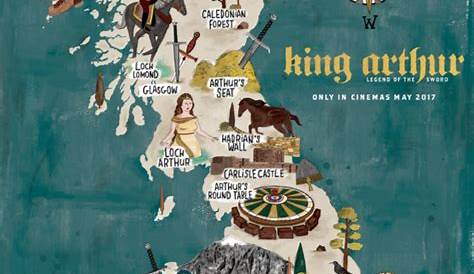 "Map of King Arthur's Britain" Photographic Print for Sale by