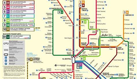 KL LRT Route Map • Kuala Lumpur Integrated Rail Map • LRT Ampang Line