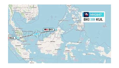 Direct (non-stop) flights from Kota Kinabalu to Sandakan - schedules