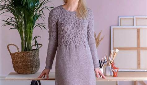 Strickkleid mit Ajourmuster - kostenlose Strickanleitung Knit Top