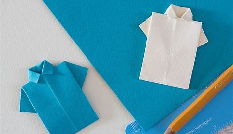 Origami Kleid falten mit Papier Basteln mit Kindern DIY Basteln Ideen