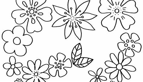 Ausmalbild Blumen: Kleine Blume kostenlos ausdrucken