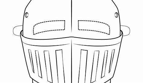 FREE knight helmet printable coloring craft - Easy kids crafts - Happy