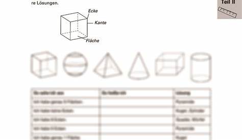 Arbeitsblatt: Körper und ihre Netze - Geometrie - Körper / Figuren