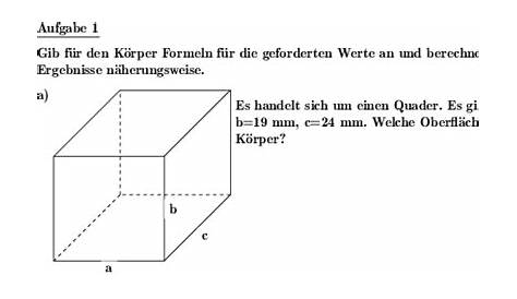 Mathe Spickzettel zum Berechnen vom Volumen verschiedener Körper