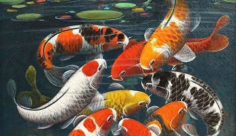 9 Koi Fish Artwork For Prosperity and Money Wealth | Royal Thai Art