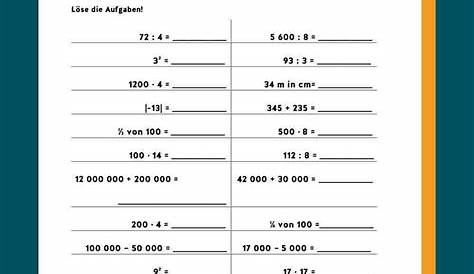 Sekundarstufe Unterrichtsmaterial Mathematik Kopfrechnen