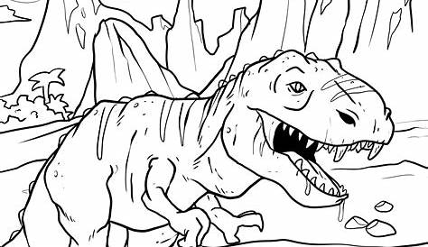 Ausmalbild 35+ tolle Dinosaurier ausmalen: Dinosaurier: Tyrannosaurus