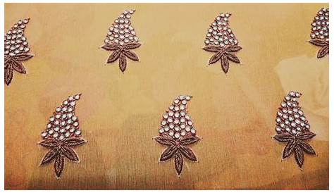 Kundan Hand Embroidery Stone Work Designs Beautiful Designer Blouse With
