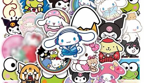 SANRIO CHARACTERS STICKERS Hello Kitty, Kuromi and Cinnamoroll Stickers