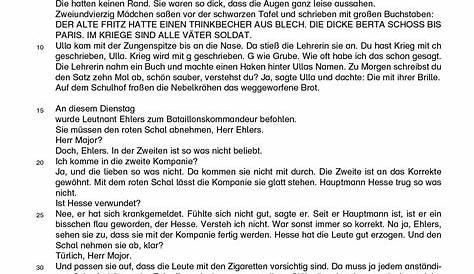 Kurzgeschichten Deutsch 10. Klasse - Klassenarbeit mit MusterlÃ¶sung