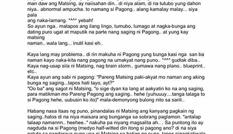 Philippine Literature: SI PAGONG AT SI MATSING – Pinoy Stop