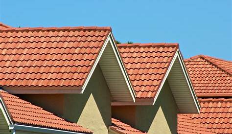conjunto de techos para el diseño de casas de verano. techo de tejas