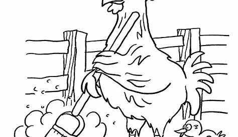 Dibujos para colorear la gallina - es.hellokids.com