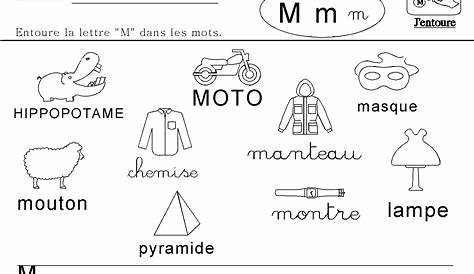 Apprendre à écrire la lettre M en capitale | Fiche d'écriture M