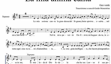 "LA MIA ANIMA CANTA" LYRICS by GEN VERDE: La mia anima canta...