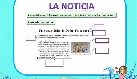 Modelo de la Ficha de Qué es una Noticia para Tercer Grado de Primaria