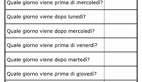 Una settimana nel prato (i giorni della settimana classe prima