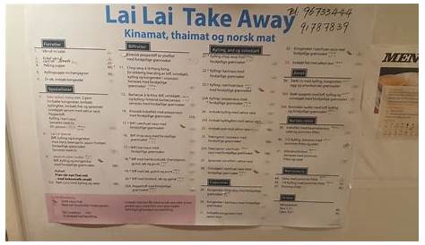 Lai lai take away, Arendal — adresse, telefon, åpningstider, anmeldelser