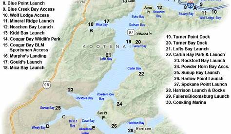65 A new map of Lake Coeur D'Alene Idaho 11x14 Etsy Coeur d'alene