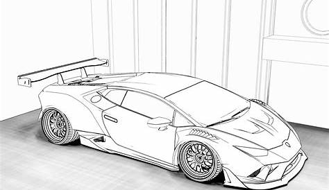 How to Create Digital Drawing Lamborghini Huracan Evo RWD 2021