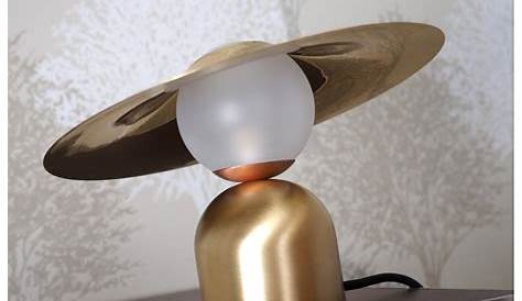 Lampe Poser Design à Bonbon Avec Disque En Laiton Au