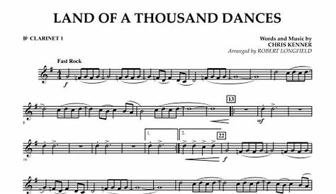 Land of 1000 Dances sheet music for Piano download free in PDF or MIDI