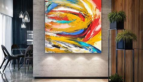 Large Abstract Painting Extra Large Canvas Wall Art Oversize | Etsy