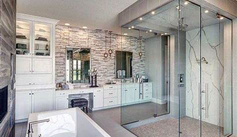 Glass Shower, Large Master Bath Shower, Freestanding Master Bathtub