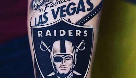 Finished Raiders symbol tattoo