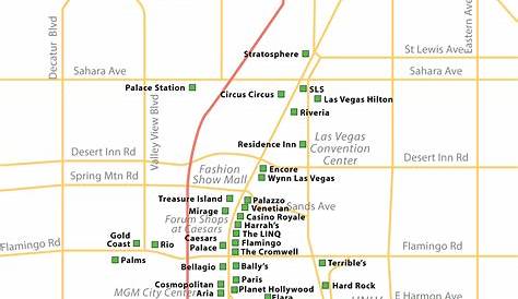 Las Vegas Strip Map City Sightseeing Tours