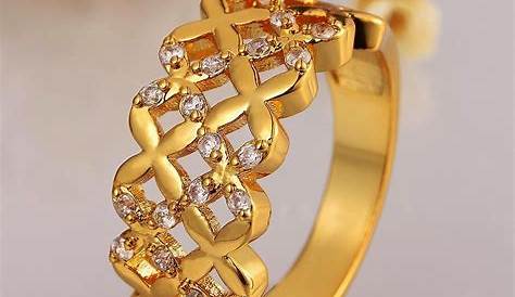 Latest Girl Gold Ring Design Free Shipping Newest Wedding s For s