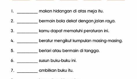 Contoh Latihan Ayat Suruhan Dan Ayat Permintaan Tahun Kata Perintah