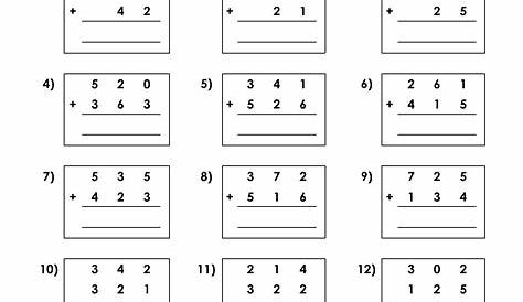 Matematik Tahun 4 Tambah Worksheet - Riset