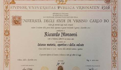 Diploma di laurea magistrale in Lingue e Letterature Straniere