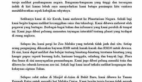 Melancong Ke Melaka Karangan - Tujuan Percutian