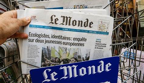 Newspaper Le Monde (France). Newspapers in France. Tuesday's edition