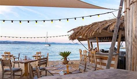 Restaurants de plage face au golfe de St-Tropez