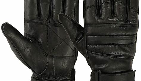 מוצר - Mens Genuine Leather Motorcycle Gloves Motorbike Riding Glove