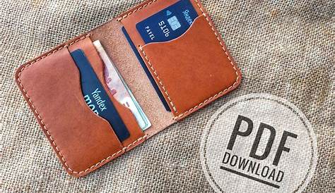 PDF leather wallet template pattern leather cardholder (mini wallet